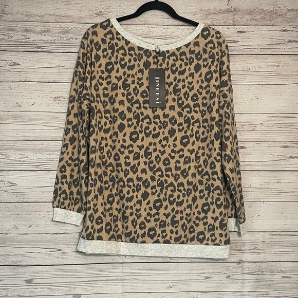Jinkesi Leopard Print Sweater Size Large - Picture 1 of 5